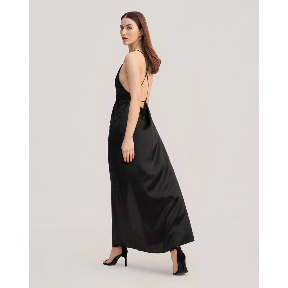 NWT LilySilk Perfect Party Ready Silk Slip Dress Black Lily Silk XS 0 2 H14176 - Picture 15 of 16